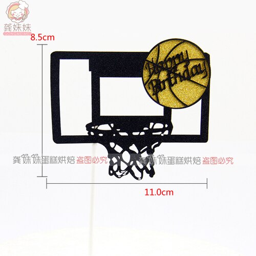 Basketball Theme Happy Birthday Cupcake Topper Cute Sport Fans Cake Boys Party Dessert Decorations Gift 