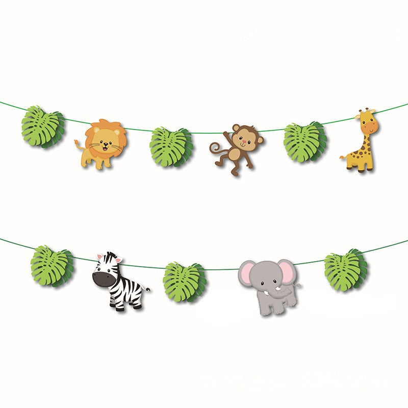 Jungle Party Animal Foil Balloon Zoo Theme Birthday Kids Cartoon Safari Decoration 