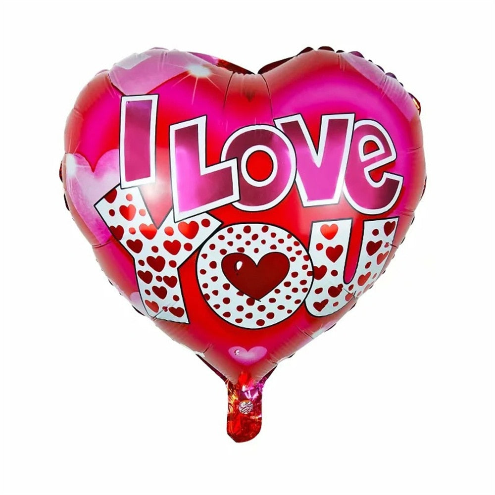 Pcs Inch Love Heart Balloons Wedding Valentines Days Helium Foil Globos Engagement Party Decorations Gifts 