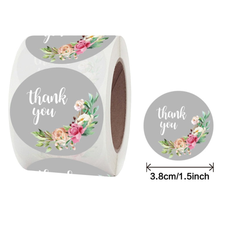 Pcs/Roll Gift Sealing Thank Label Sticker Round Inch Scrapbook Handmade Card Envelope Stickers 