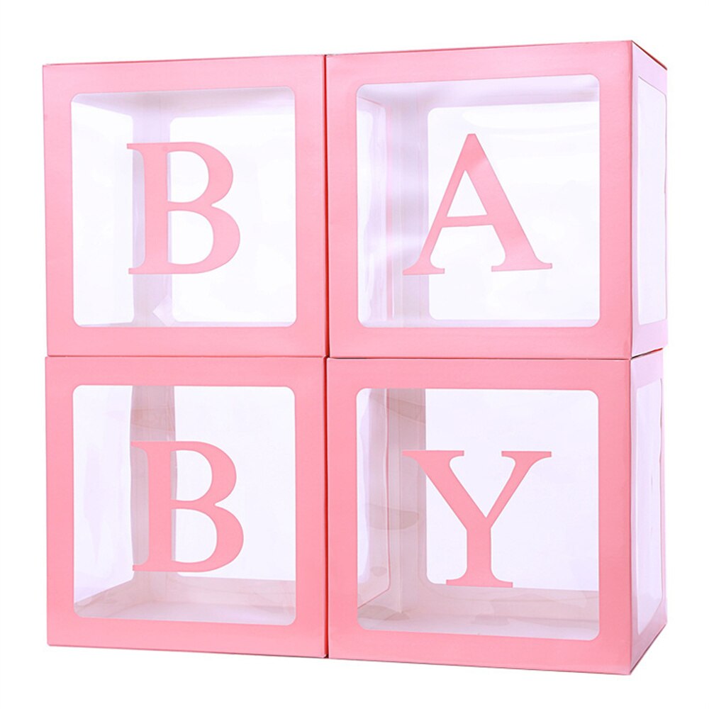 pcs/Set Alphabet Transparent packing Box Latex Balloon Baby Love Wedding Birthday Party Decor Shower 