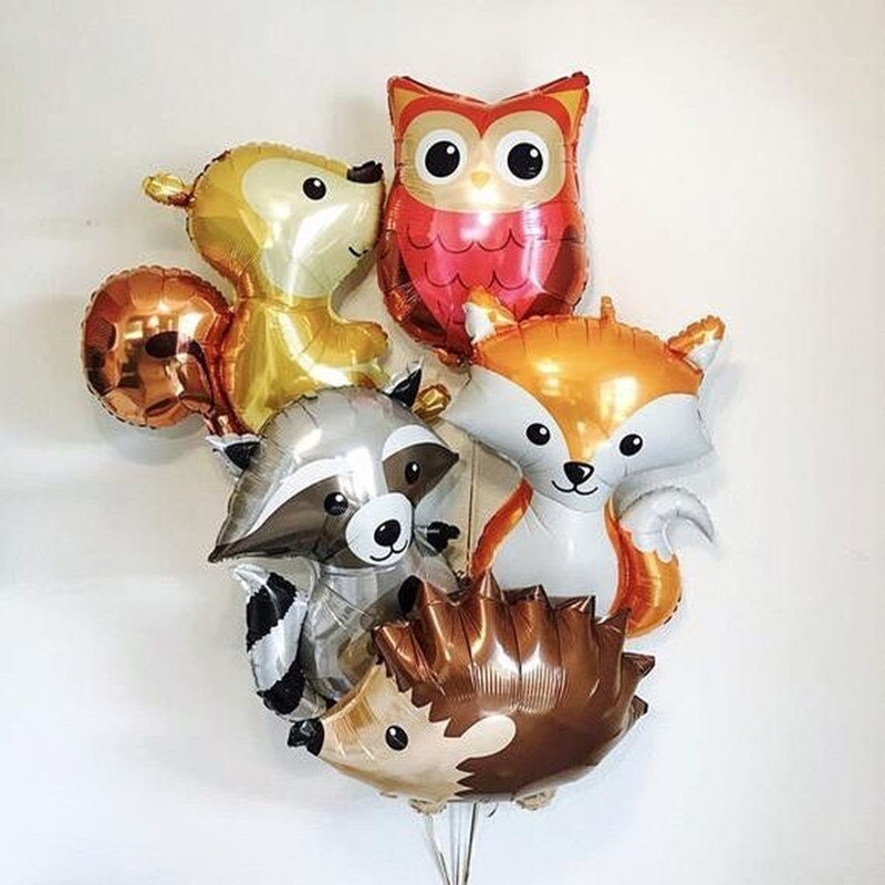 Animal Balloons Baby Shower Jungle Safari Theme Party Balloon Kids Birthday Decor Air Helium Globos 