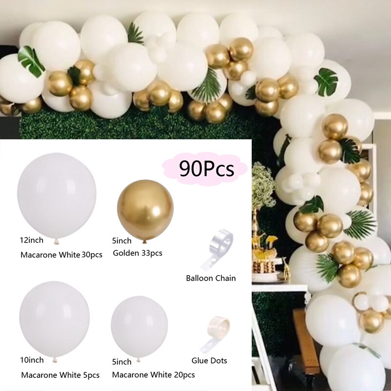 Macaron Balloons Arch Set White Metal Balloon Garland Wedding Baby Baptism Shower happy Birthday Party Decoration Inflatable Decorations