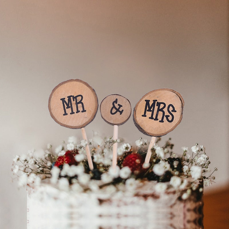 Pc Hollow Wooden Letter Love Just Married Mr&Mrs Cake Topper Bride Groom Wedding Engagement Gifts Decor Inflatable Party Decorations