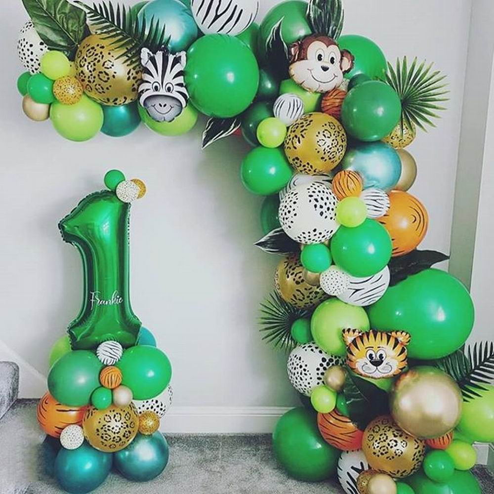 pcs Animal Balloons Garland Kit Jungle Safari Theme Party Supplies Favors Kids Boys Birthday Baby Shower Decorations Inflatable