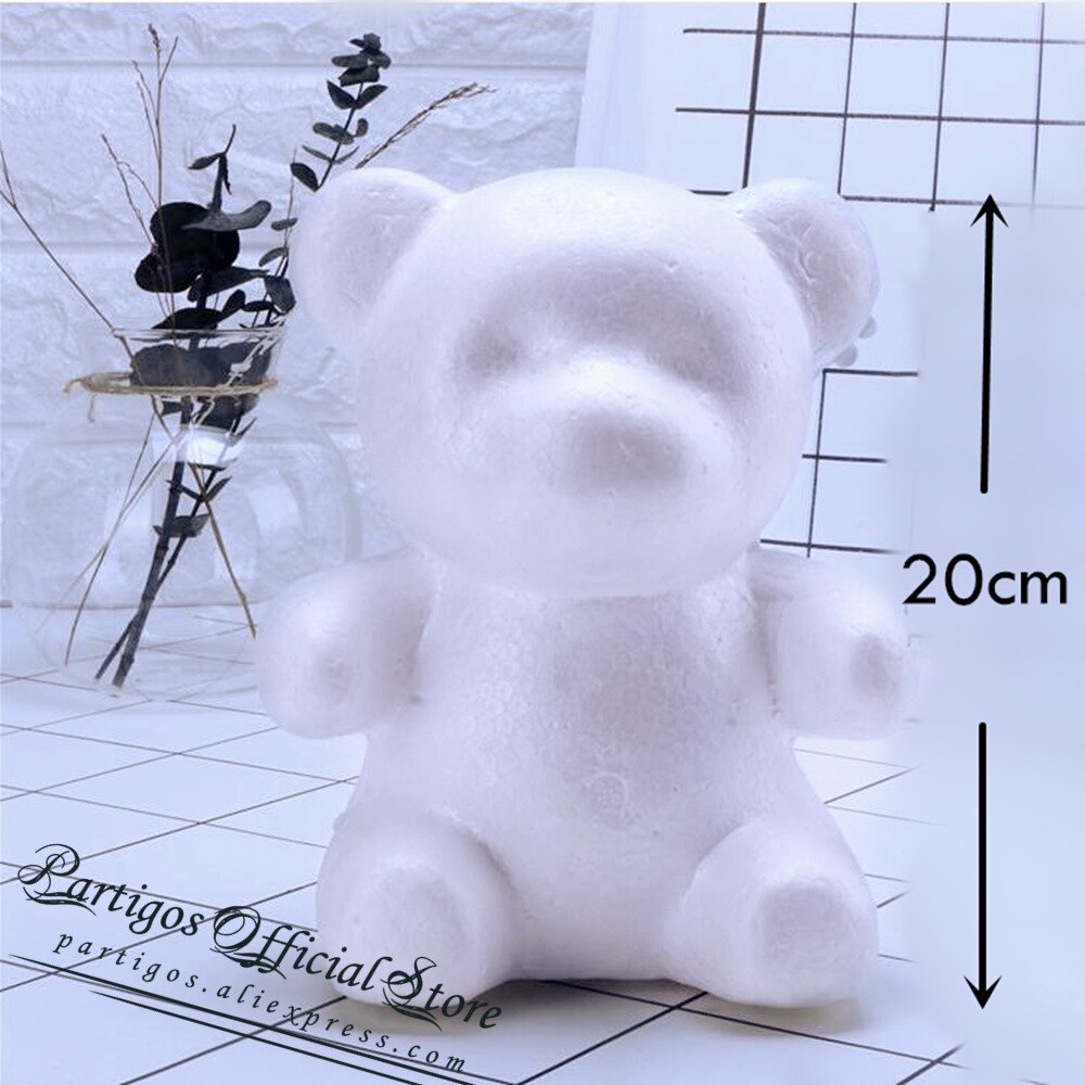 DIY Valentines Day Gifts Red Rose Bear Artificial foam Roses Flower Wedding Engagement Decoration little Mold bear Teddy 