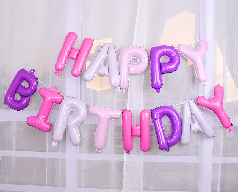 inch Letters HAPPY BIRTHDAY Foil Balloons Happy Birthday Party Decoration Kids Alphabet Air Baby Shower Supplies 