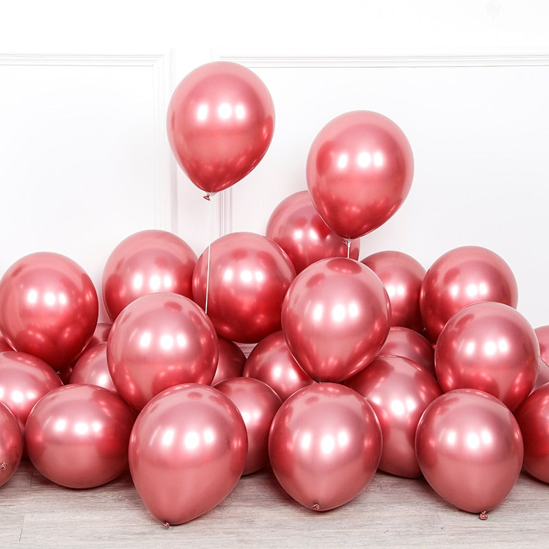 pcs inch mixed Chrome metallic shiny Latex Balloons Wedding birthday Party Decors supplies helium globos bulk sell 