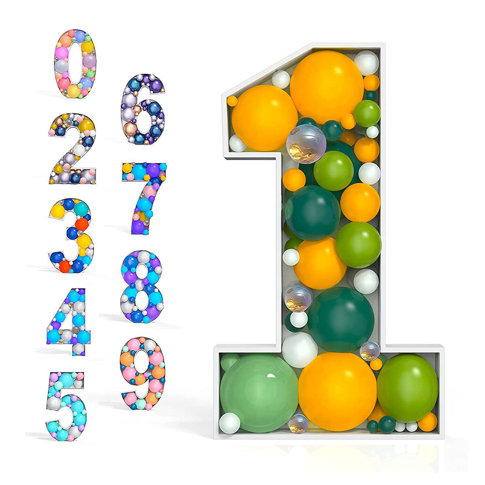 cm Diy Balloons Numbers Mosaic Balloon Filling Alphabet Frames Boys Girls Baby st Birthday Wedding Party Decor 