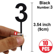 Black-number 3-10pcs