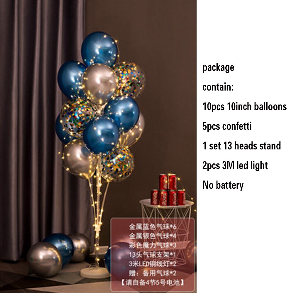 Table Balloons Stand Kit String Light Centerpiece Balloon Birthday Baby Shower Christmas Party Decorations 