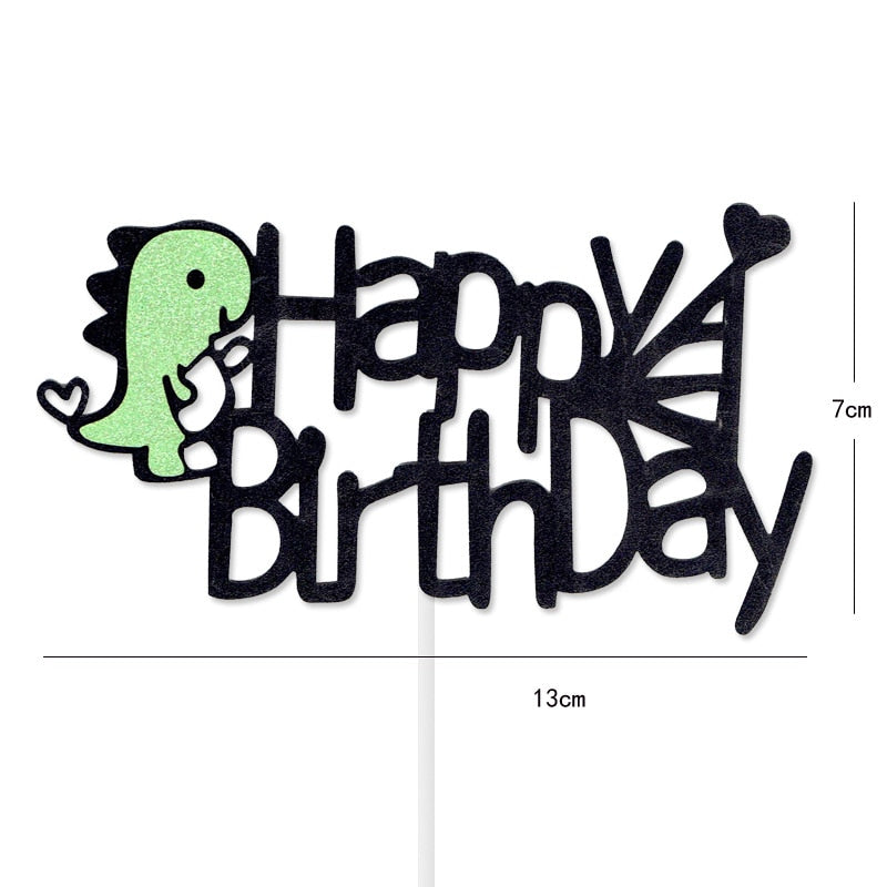 Dinosaur Cake Topper Dino Birthday Party Decoration Boy Girl Kids Forest Animal Decorations Baby Shower Supplies 