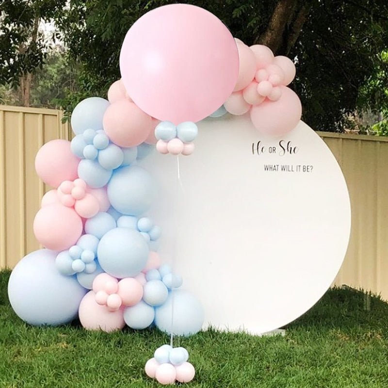 Balloons Arch Set Blue Pink Balloon Garland Birthday Kit Baby Baptism Shower Party Wedding Decoration Inflatable Decorations