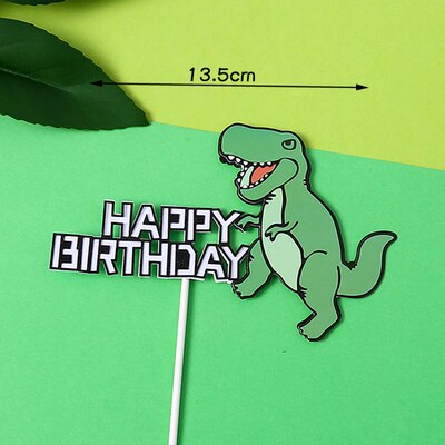 Dinosaur Cake Topper Jungle Safari Cake Decor Happy Birthday Party Decor Kids Toy Gifts Dinosaur Birthday Boy Favors Dino PartyDecorHQ