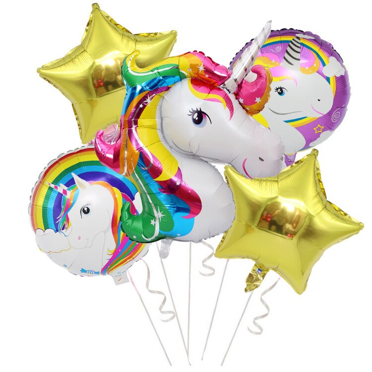 pcs Pink White Unicorn Latex Balloon Set Rose Gold /gold Confetti Balloons Girl Birthday Baby Shower Party Decoration 