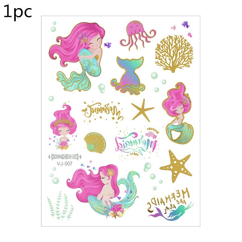 Children Cute Cartoon Animal unicornTemporary Tattoo Stickers Baby Shower Kids Body Makeup Sticker Tattoos 