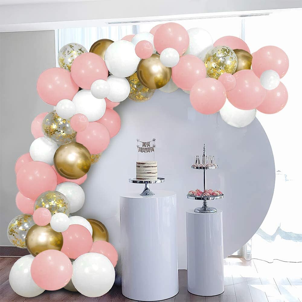 pcs Wedding Party Decoration Pink Gold Balloon Garland Arch Kit Confetti Girls Birthday Baby Shower Supplies Inflatable Decorations