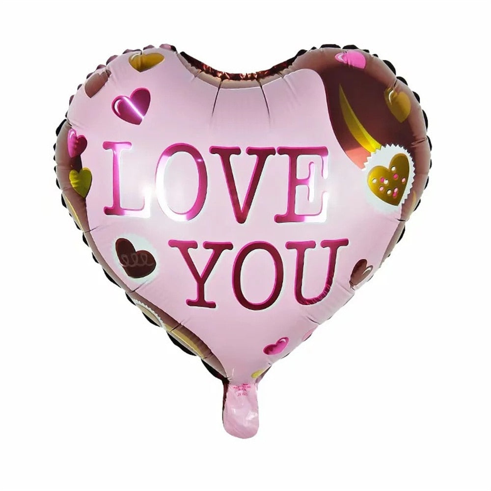 Pcs Inch Love Heart Balloons Wedding Valentines Days Helium Foil Globos Engagement Party Decorations Gifts 