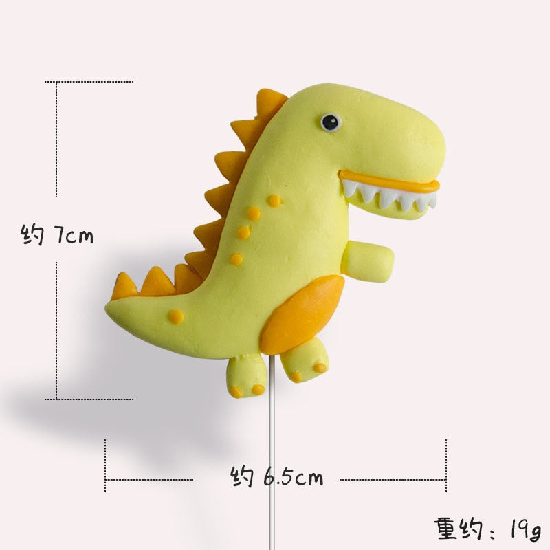 Dinosaur Vinyl Cake Decoration Theme Jungle Jurassic World Dino Flags Deco Toppers Boy Birthday Party Favors Gifts Supplies 