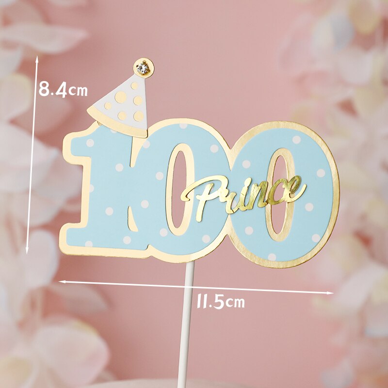 Number Cake Topper Decor Pink Blue Crown Butterfly Noble 1 2 3 Digit Baby Kid Happy Birthday Cake Decoration Dessert Supplies PartyDecorHQ