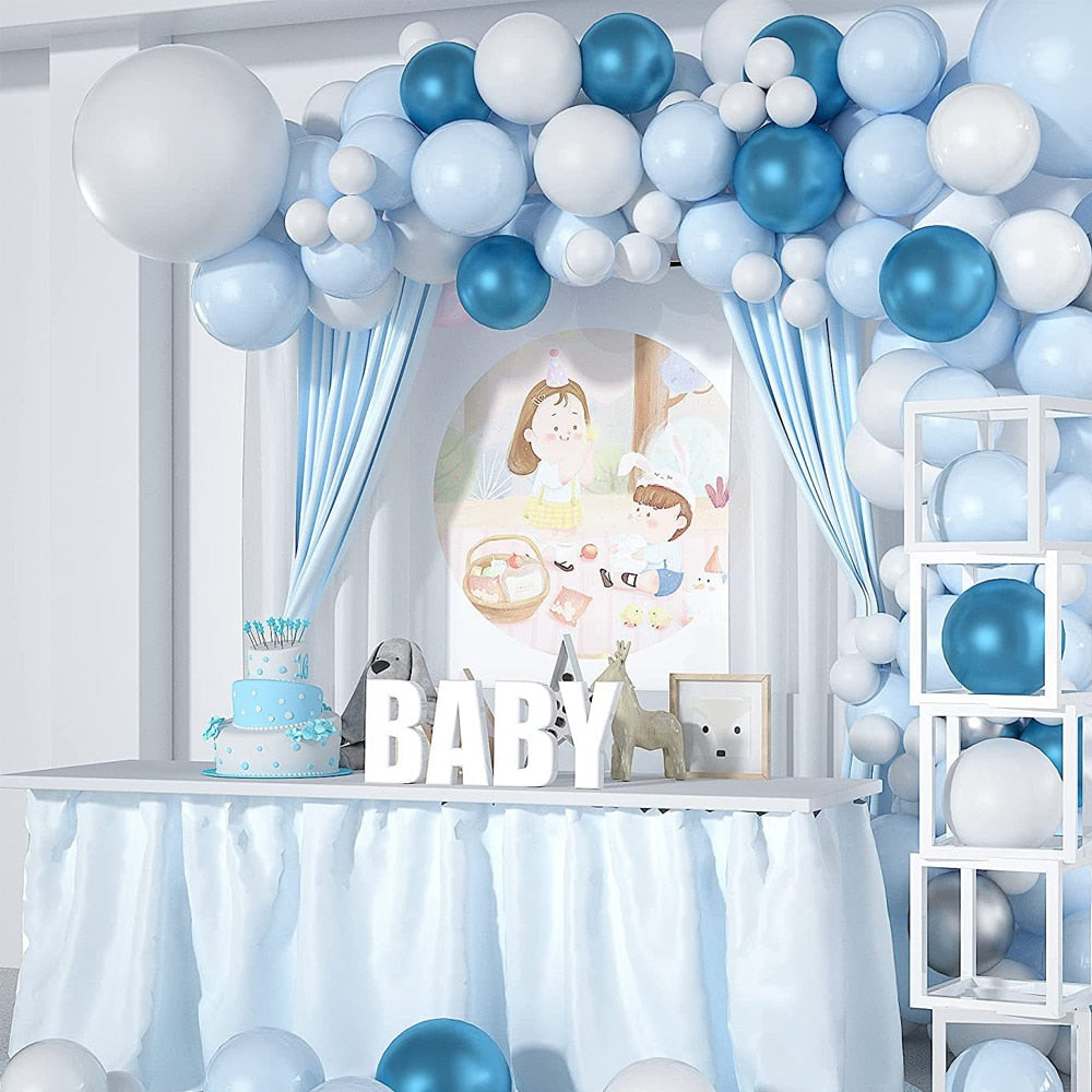 Ocean Theme Birthday Party Decoration Balloon Garland Arch Kit \Wedding Graduation Baby Shower Gender Reveal Supplies Inflatable Decorations