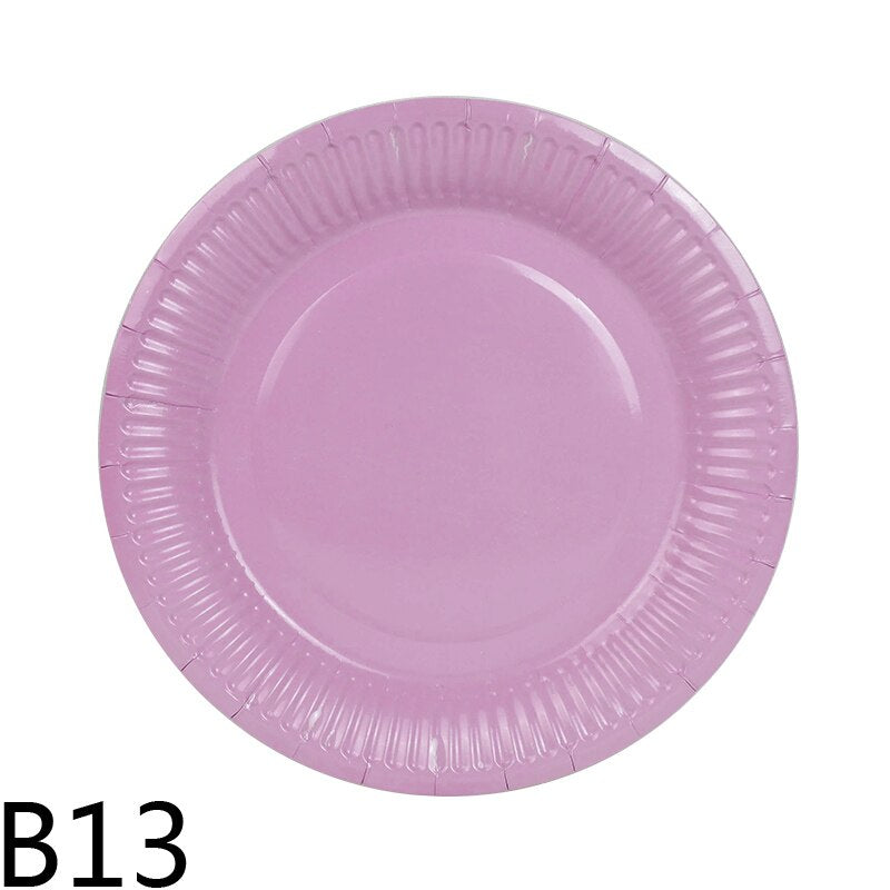 pcs/lot inch Disposable Plates Party Paper Happy Birthday Baby Shower Wedding Tableware Banquet Decor Supplies 