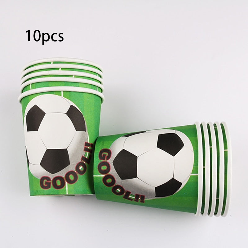 Football Balloons Birthday Party Decorations Foil Globos Kids Boy Cup Number Balloon Ball Soccer Sports Supplies 