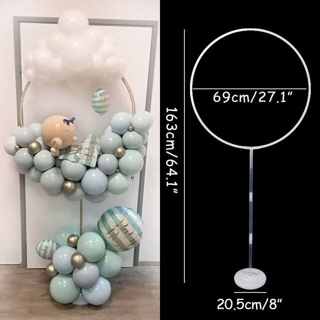 Round balloon stand arch balloons wreath ring for wedding decoration baby shower kids birthday parties Christmas Ballon garland PartyDecorHQ