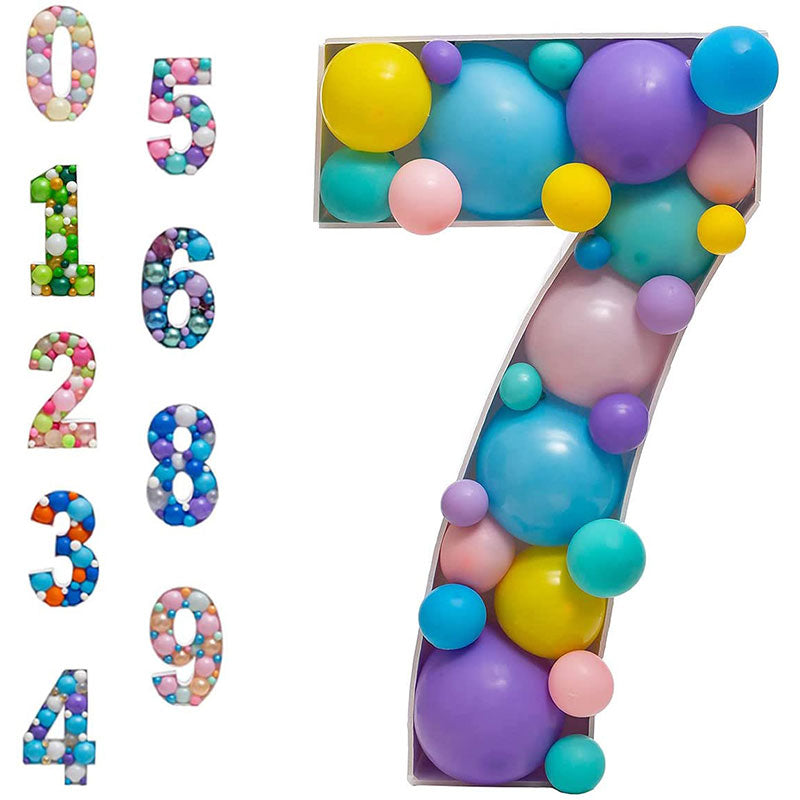 cm Diy Balloons Numbers Mosaic Balloon Filling Alphabet Frames Boys Girls Baby st Birthday Wedding Party Decor 