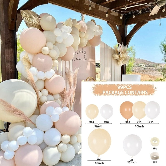 White Macaron Balloon Garland Arch Kit Wedding Birthday Party Decoration Confetti Latex Balloons For Girls Baby Shower Ballon PartyDecorHQ