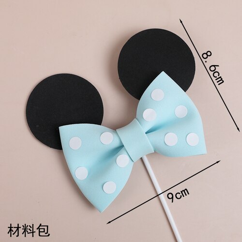 Creative Baby Happy Birthday Cute Mice Ear Number Cake Topper for Kids Birthday Party Cake Decorating Supplies Baby Shower PartyDecorHQ