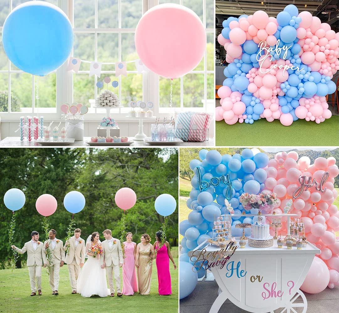 Wedding Birthday Party Decorations Balloon Garland Arch Kit Blue Pink Balloons Baby Shower Gender Reveal Supplies 