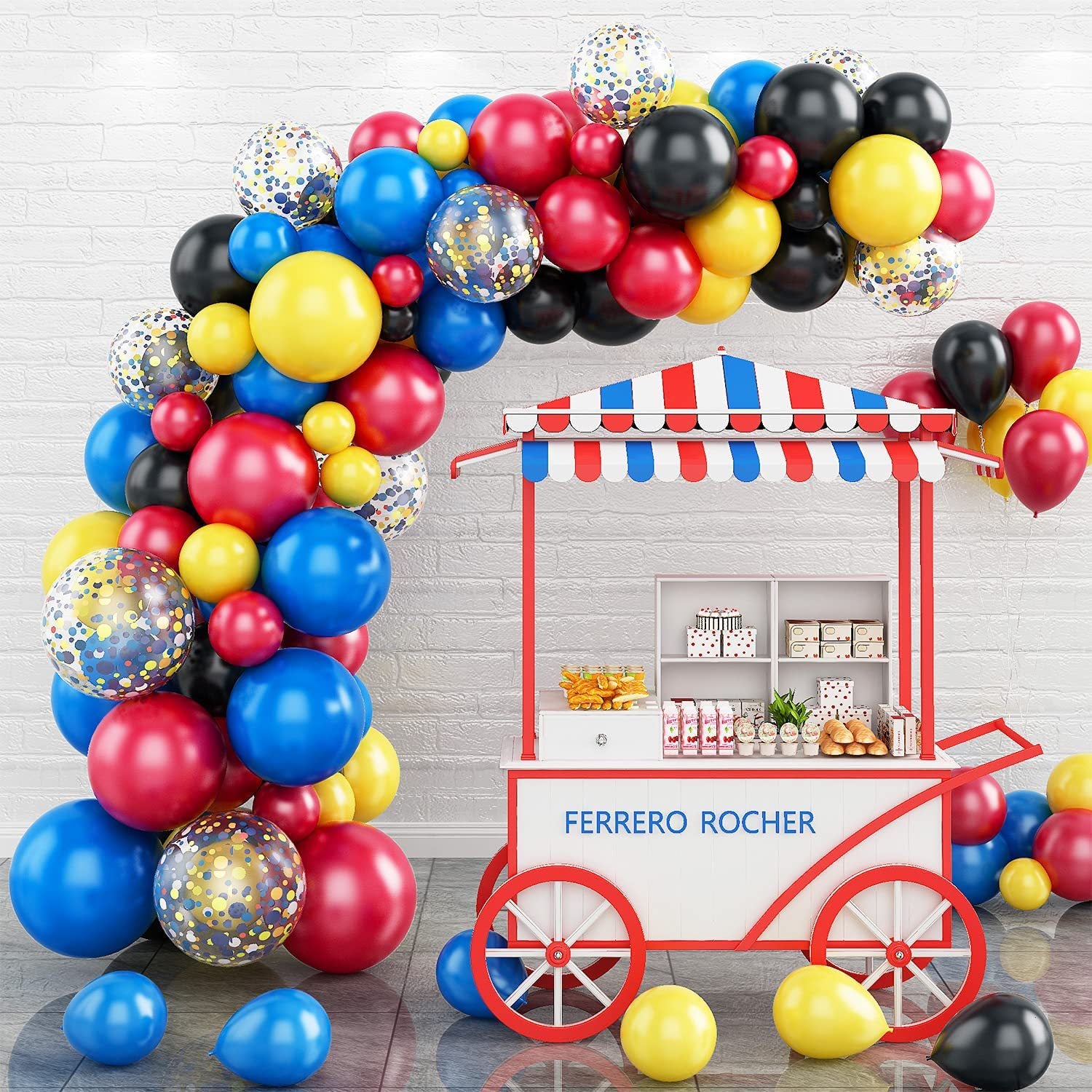 Red Blue Latex Balloons Garland Arch Kit Confetti Boys Girl Birthday Baby Shower Party Decoration Inflatable Decorations