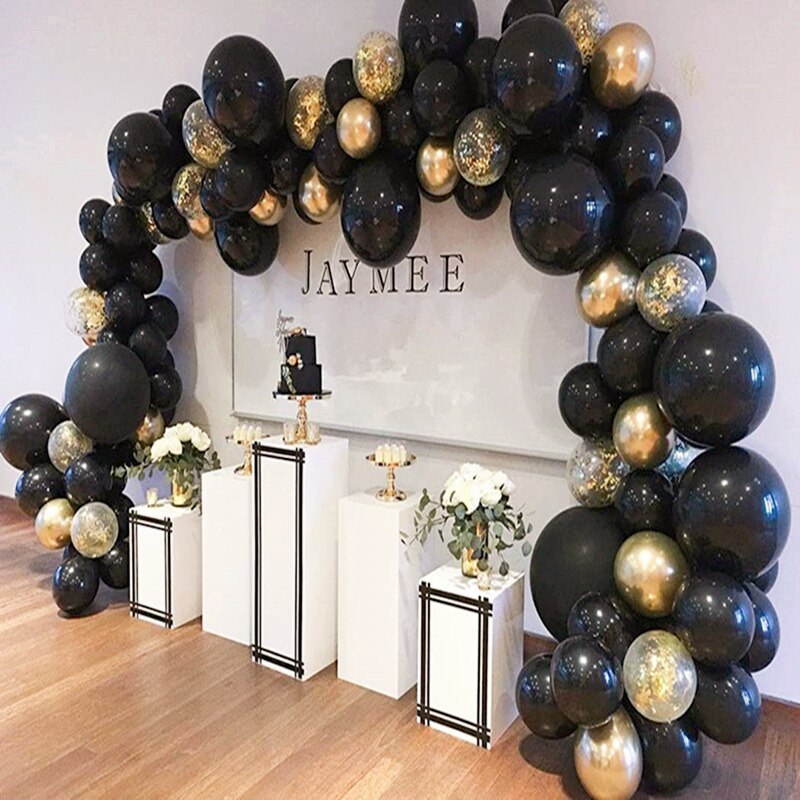 DIY Black Gold Balloon Garland Arch Kit pcs Balloons Birthday Wedding Backdrop Bridal Shower party Decoration Globos Inflatable Party Decorations