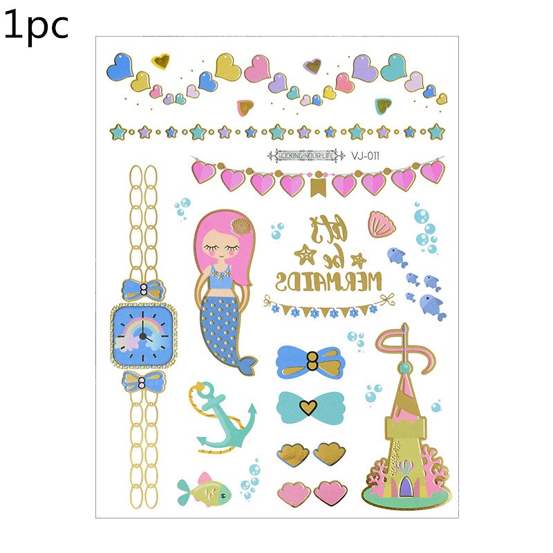 Children Cute Cartoon Animal unicornTemporary Tattoo Stickers Baby Shower Kids Body Makeup Sticker Tattoos 