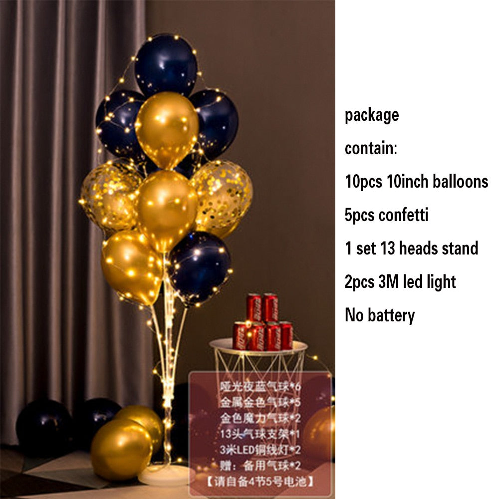 Table Balloons Stand Kit String Light Centerpiece Balloon Birthday Baby Shower Christmas Party Decorations 