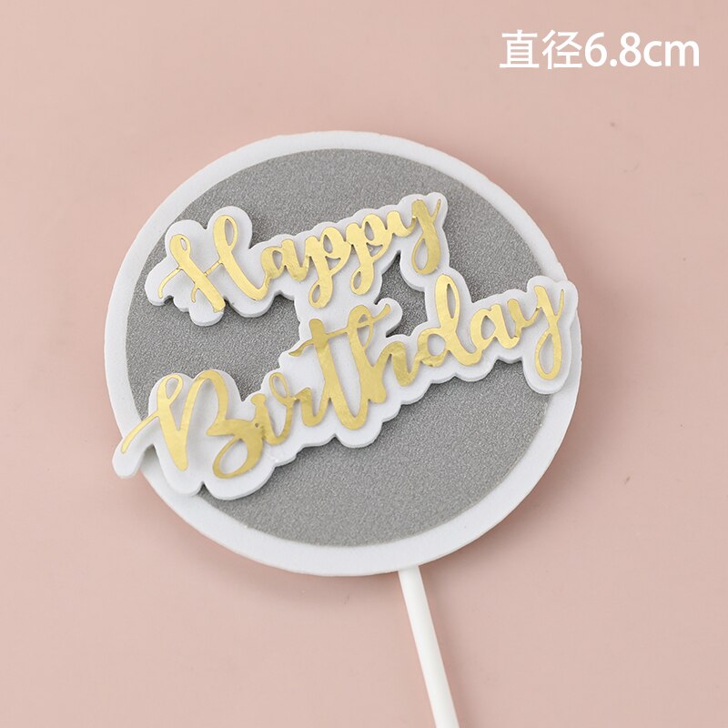 Pink Cartoon Girls Happy Birthday Cake Decoration Kid Baby Party Celebrate Lovely Gifts Dessert Topper Supplies 