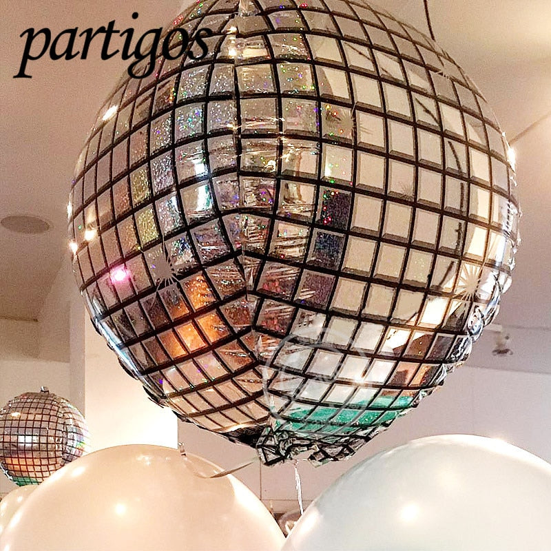 pcs inch Disco Metalic balloons shiny Foil balloon Wedding Decor Retro Popular Party Rock Roll Looks 