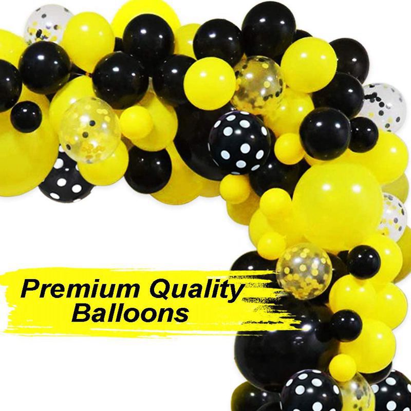 PCS Bee Themed Party Decoration Yellow Black Latex Balloons Confetti Boy Girl Birthday Baby Shower 