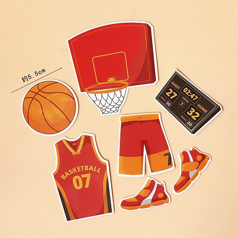 1Set/lot Basketball Theme Party Happy Birthday Banner Cake Topper Kids Boy Birthday Party Basketball Cake Decorations Supplies PartyDecorHQ