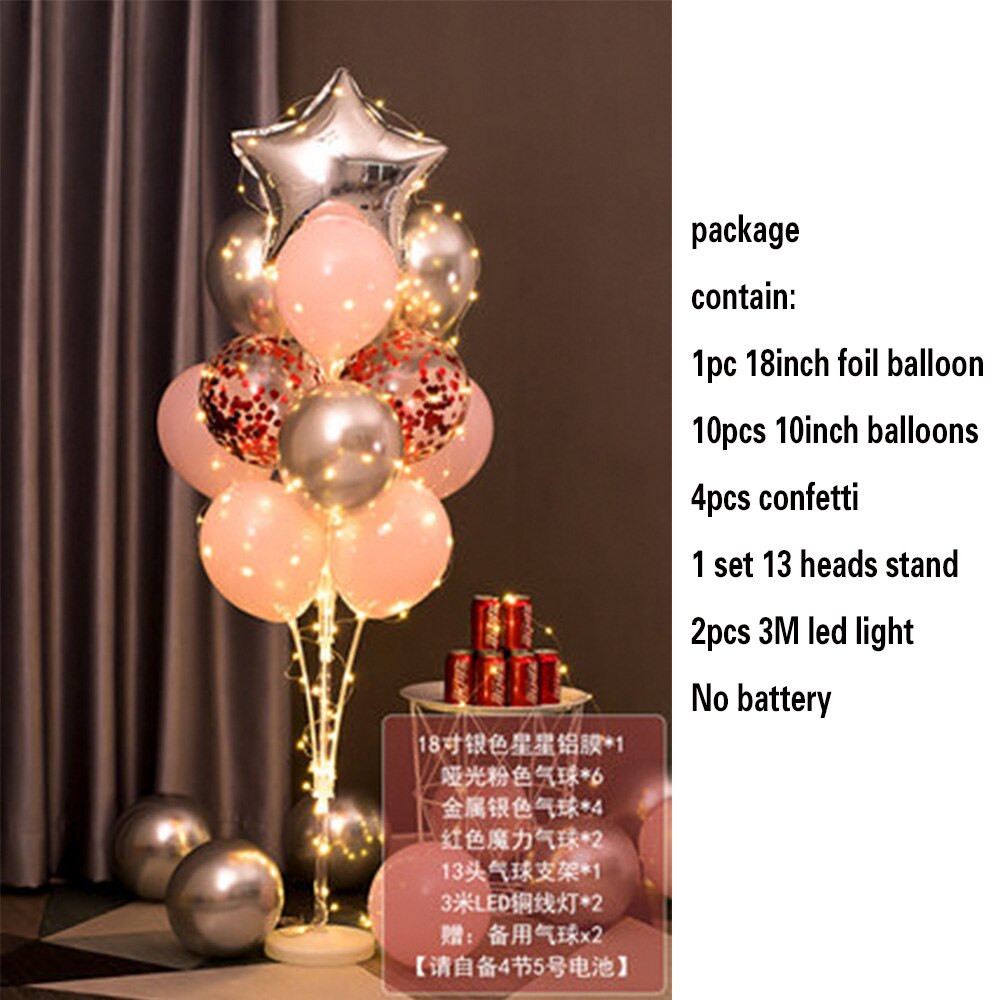 Table Balloons Stand Kit String Light Centerpiece Balloon Birthday Baby Shower Christmas Party Decorations 