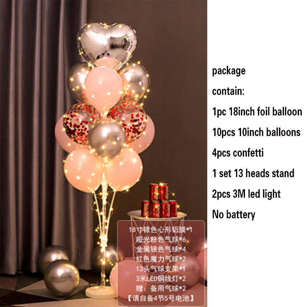 Table Balloons Stand Kit String Light Centerpiece Balloon Birthday Baby Shower Christmas Party Decorations 