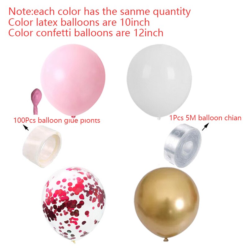 Pcs Balloons Arch Set Baby Baptism Shower Gold Confetti Ballon Garland Wedding Balloon Kit Birthday Party Decoration Inflatable Decorations