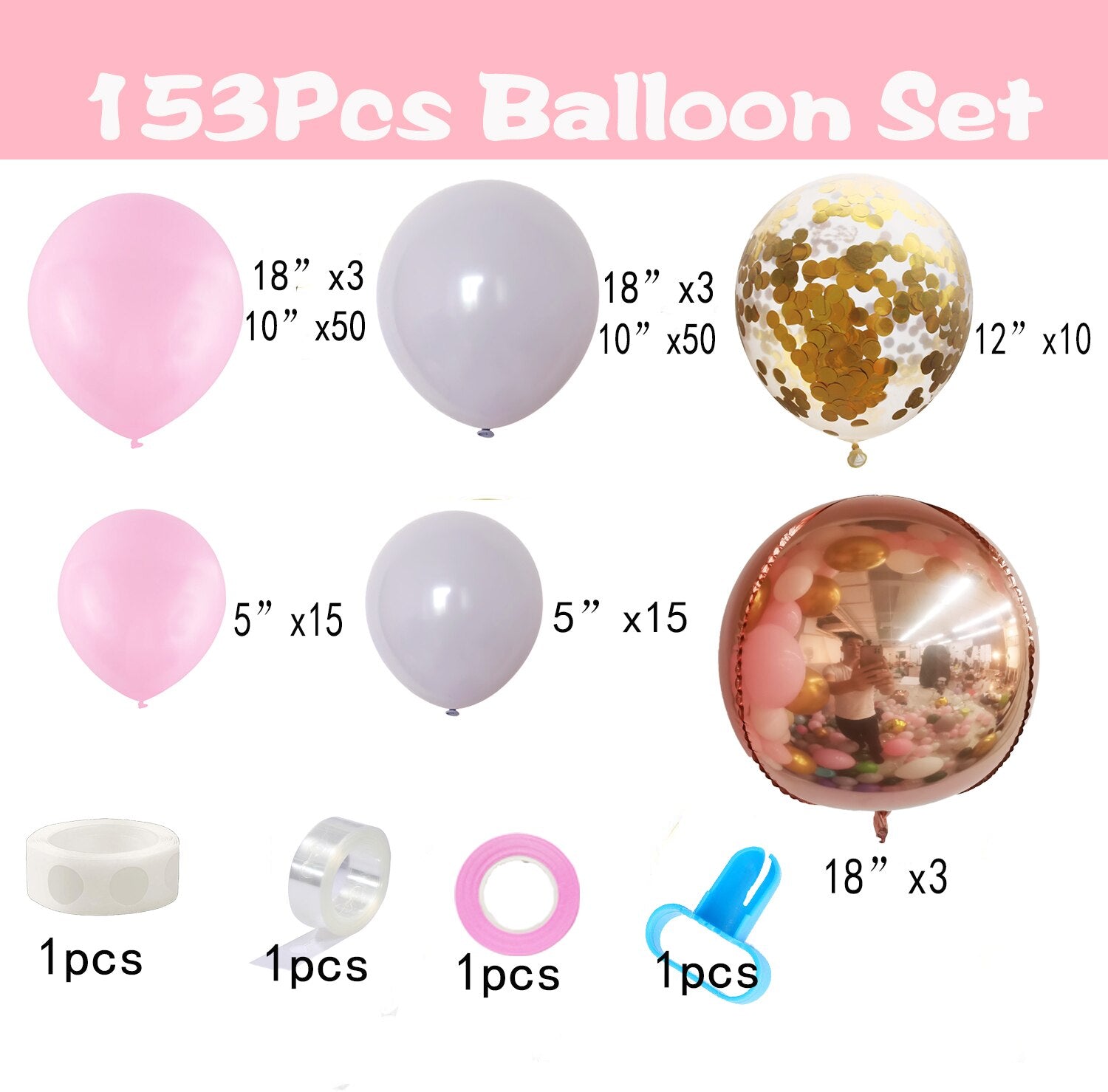 pcs Grey Pink Balloon Arch Kit Macaron balloons Decorations Set Supplies Birthday Party Wedding Anniversary Decor 