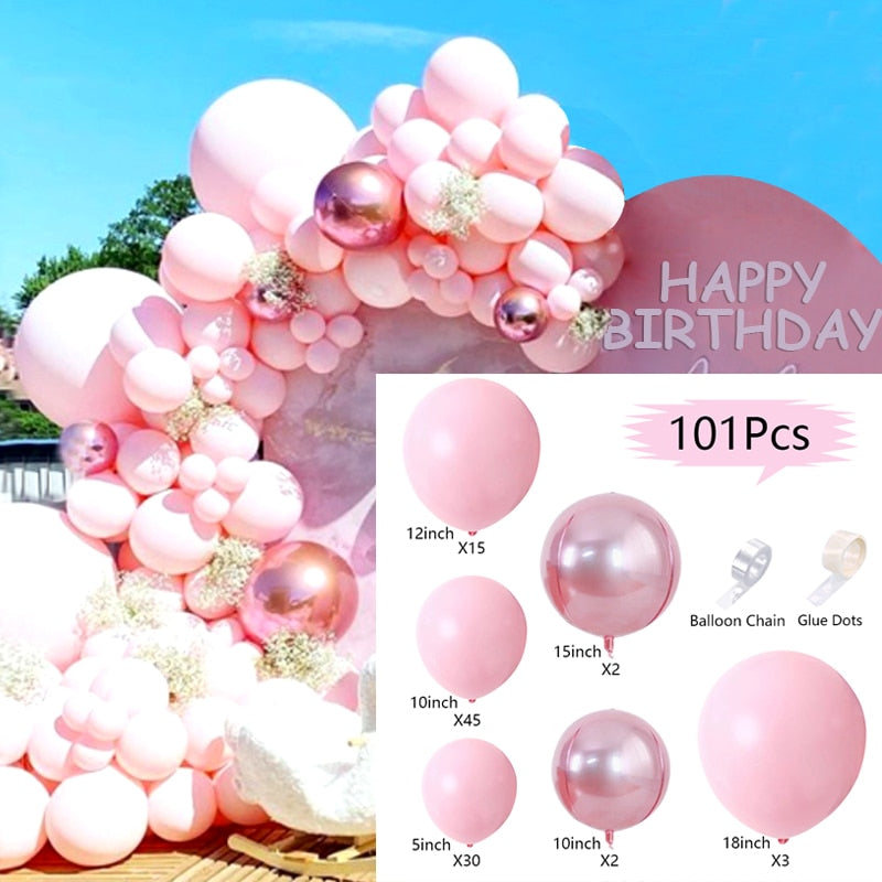 Pastel Macaron Balloons Arch Set Pink Balloon Garland Baby Baptism Shower Wedding Birthday Party Anniversary Decoration Inflatable Decorations