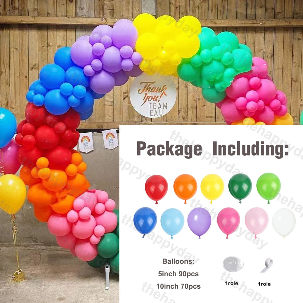 Pcs Macaron Balloons Garland Kit Pastel Balloon Arch Rainbow Chain Birthday Baby Shower Wedding Party Decor Inflatable Decorations