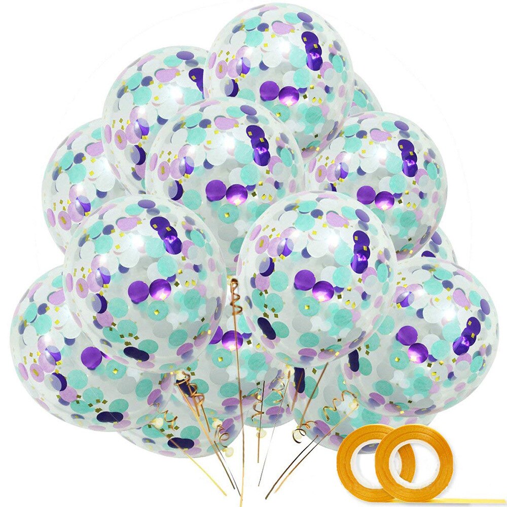 pcs Confetti Latex Balloon Party Supplies Wedding Girls Kids Birthday Baby Shower Decorations Lovely Macarone Gift 