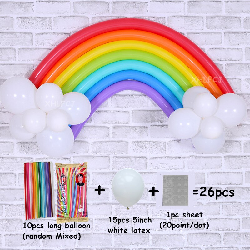 pcs/set DIY Magic Rainbow Balloons Christmas Wedding Decor Children Birthday Gift Accessories Decoration Balloon 