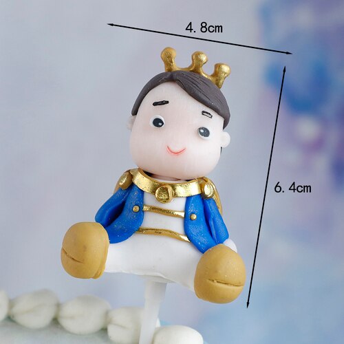 Cute Prince Resin Creative Crafts Cake Decorations Little Boy Model Standing Micro Landscape Flower Pots Decor Home Figurines 