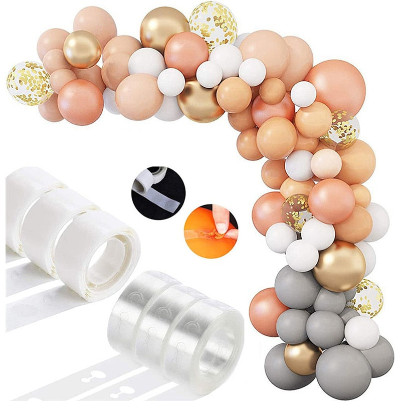 Packs Balloon Tape Strip Point Wedding Decoration Accessories Baloon Garland Chain Birthday Background Party Decor Kits Inflatable Decorations